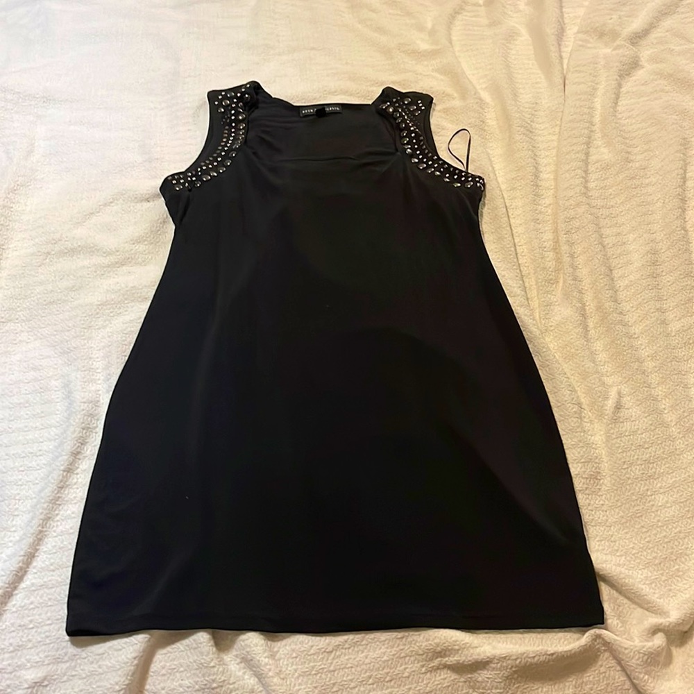 Little black free with beaded shoulder straps